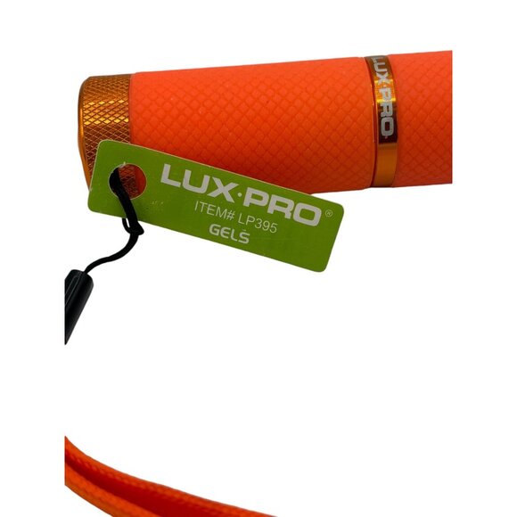 Lux Pro LP395 Glow in the Dark LED Flashlight Mini Light 3.5" New Orange Gel - Picture 2 of 5
